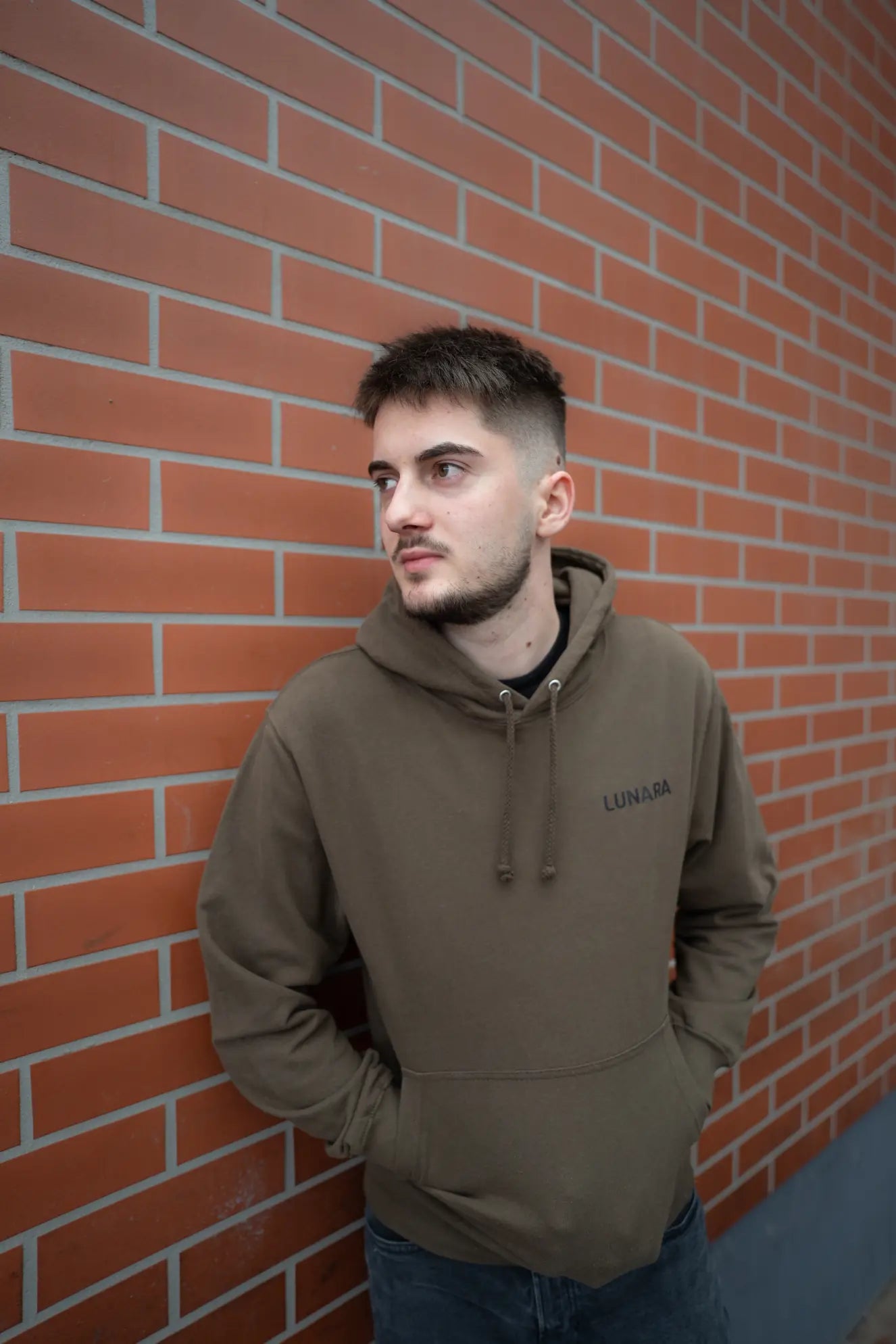 Lunara khaki green hoodie