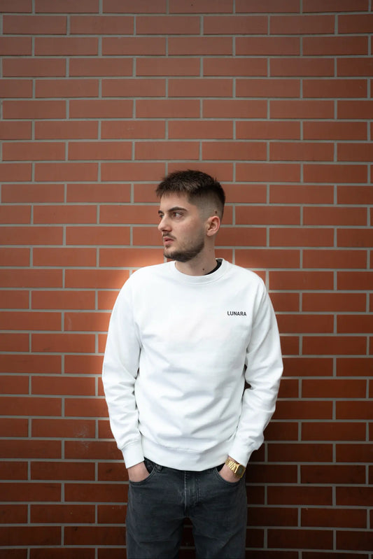 Lunara white sweetshirt men