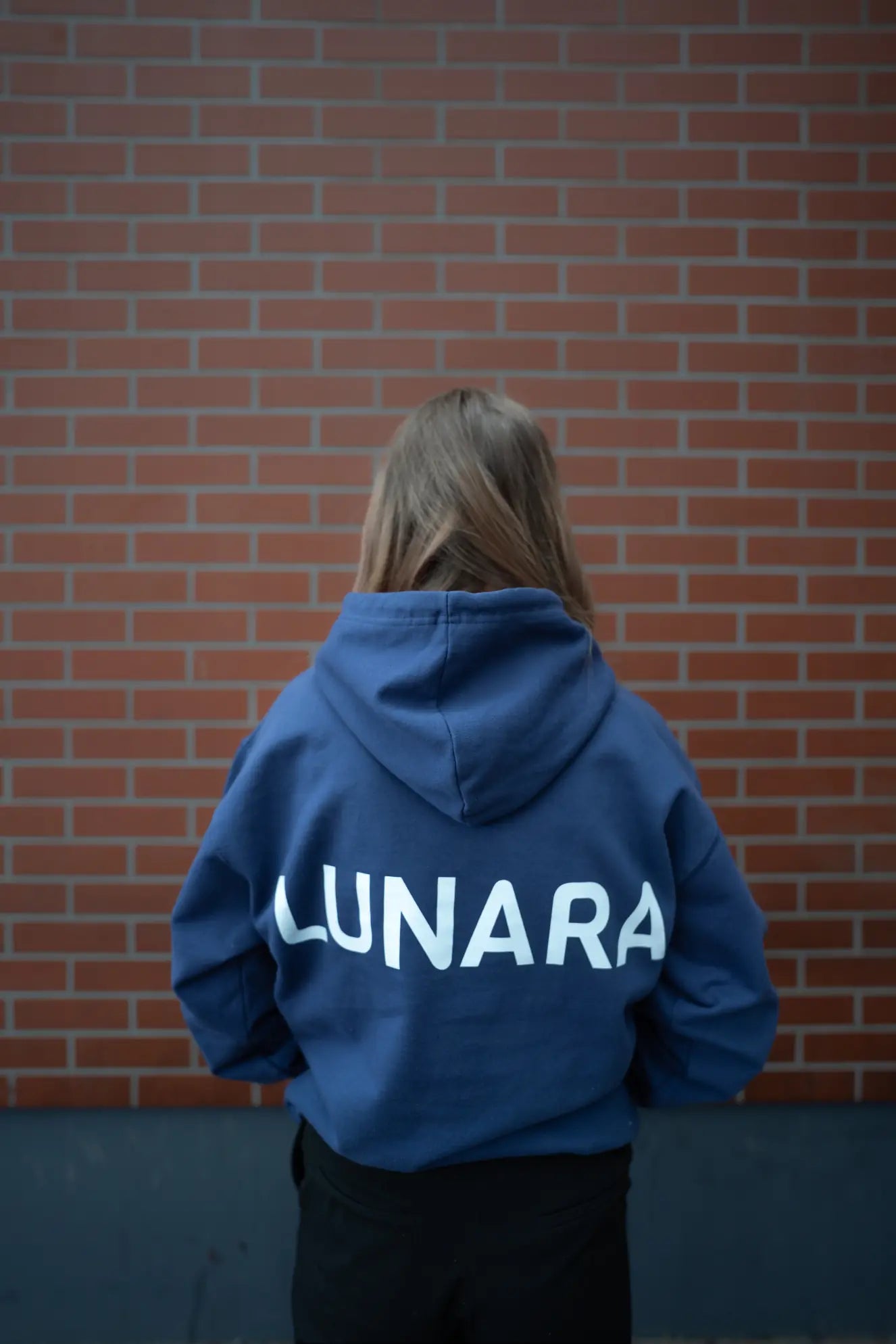 Lunara navy blue hoodie women