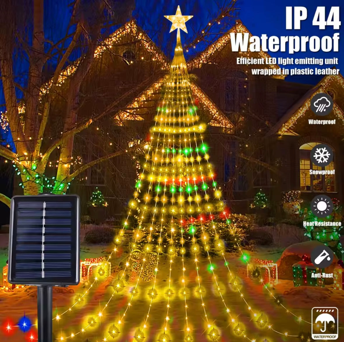 Christmas Decoration Solar String Lights 2/3M LED Star Fairy Lights Outdoor Waterproof Garden Decor Light for Wedding Holiday